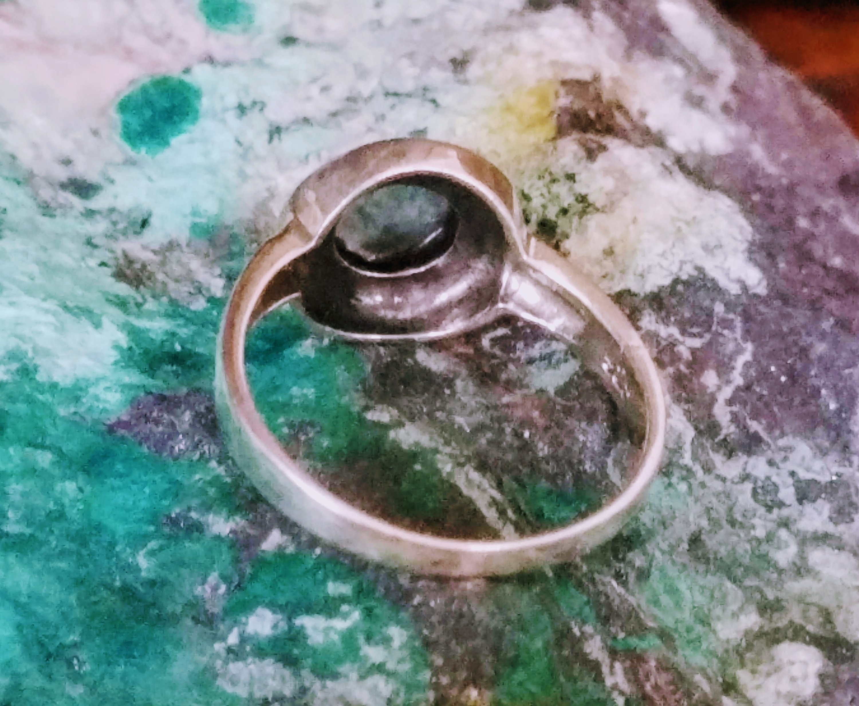 ヴィンテージ ターコイズ リング サイズ 5.75-6、スターリングシルバー