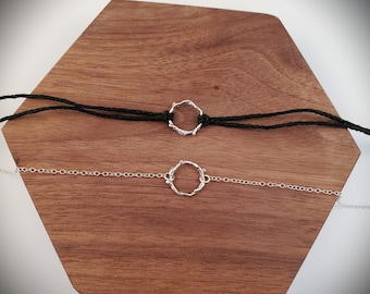Circle Necklace - Twig - Dainty Sterling Jewelry - Hemp - Eternity Necklace - Karma Jewelry - Choker - Love - Gift For Her - Day Collar