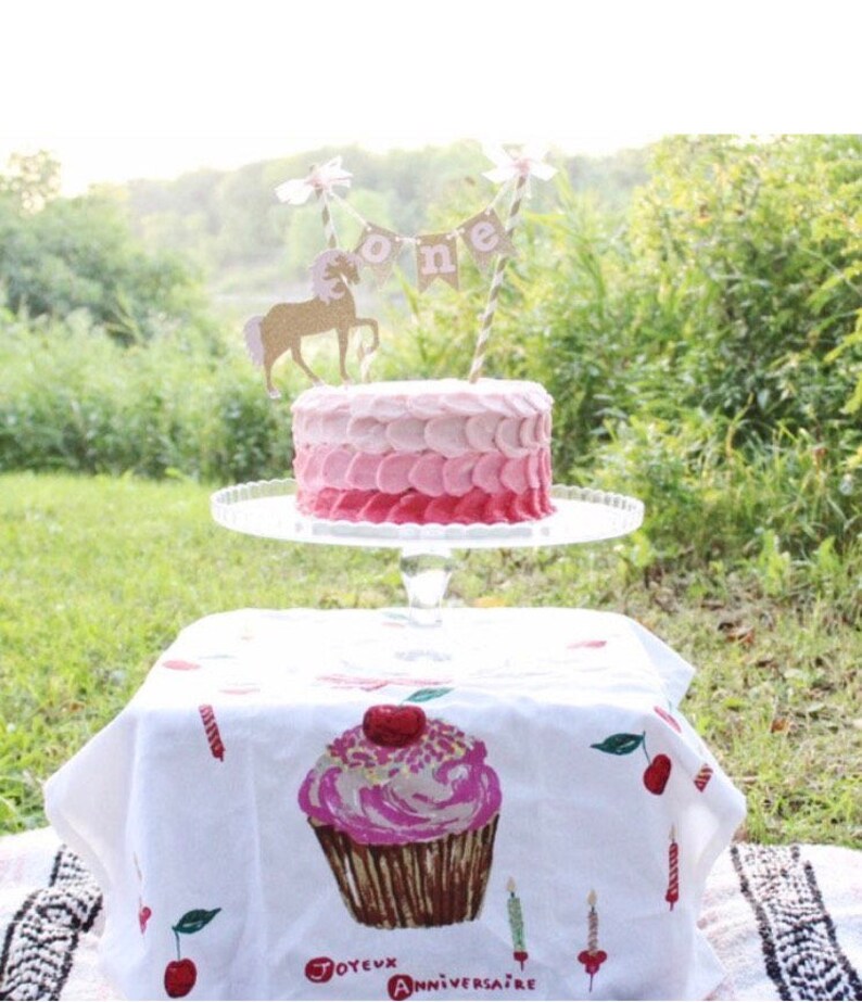 Pink and Gold Unicorn Cake Topper First Birthday Etsy Australia