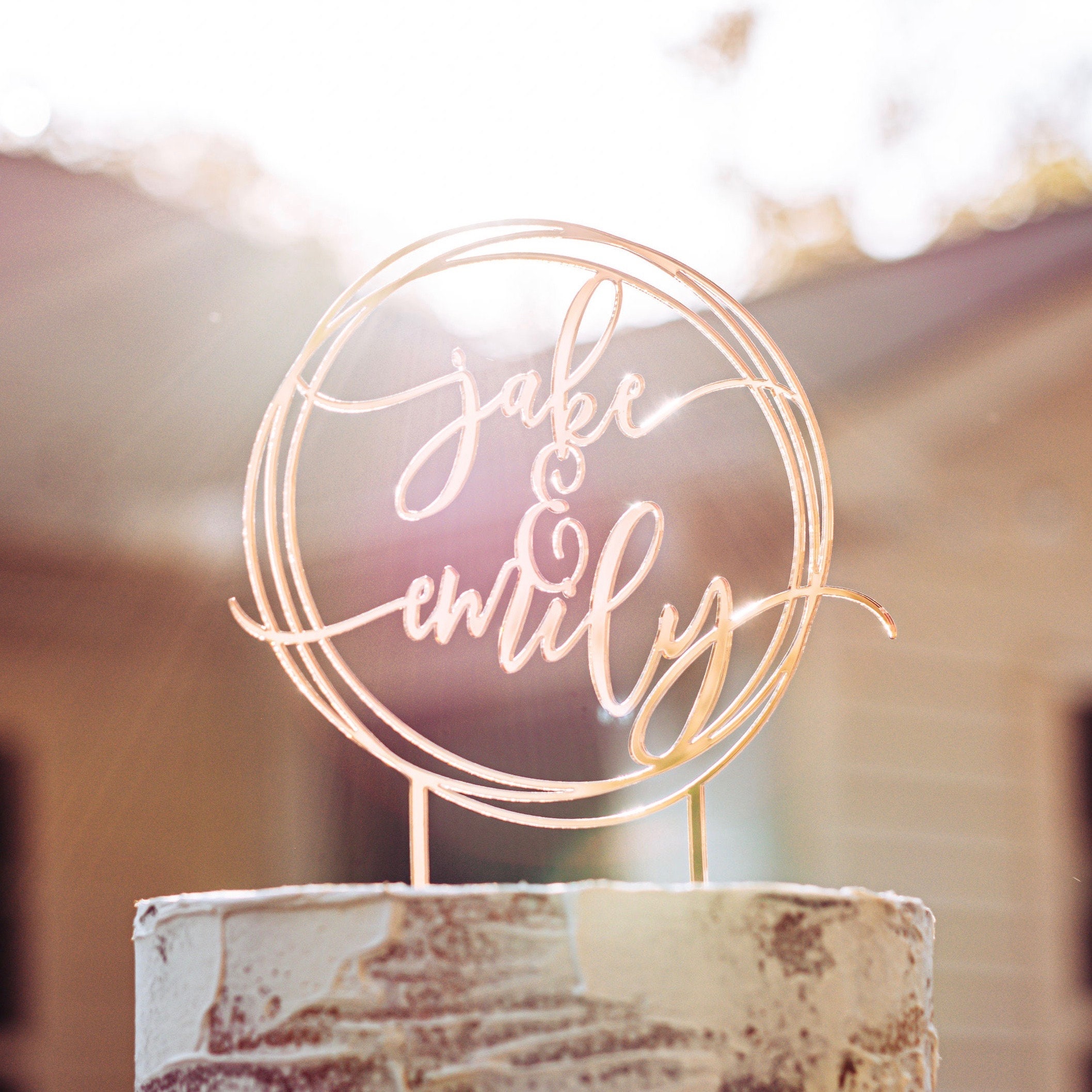 Engagement Cake Topper, Custom Engaged Cake Topper, We're Engaged…