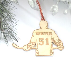 Hockey Ornament, Hockey Gifts, Personalized Christmas Ornament for Hockey Player, Personalized Gifts