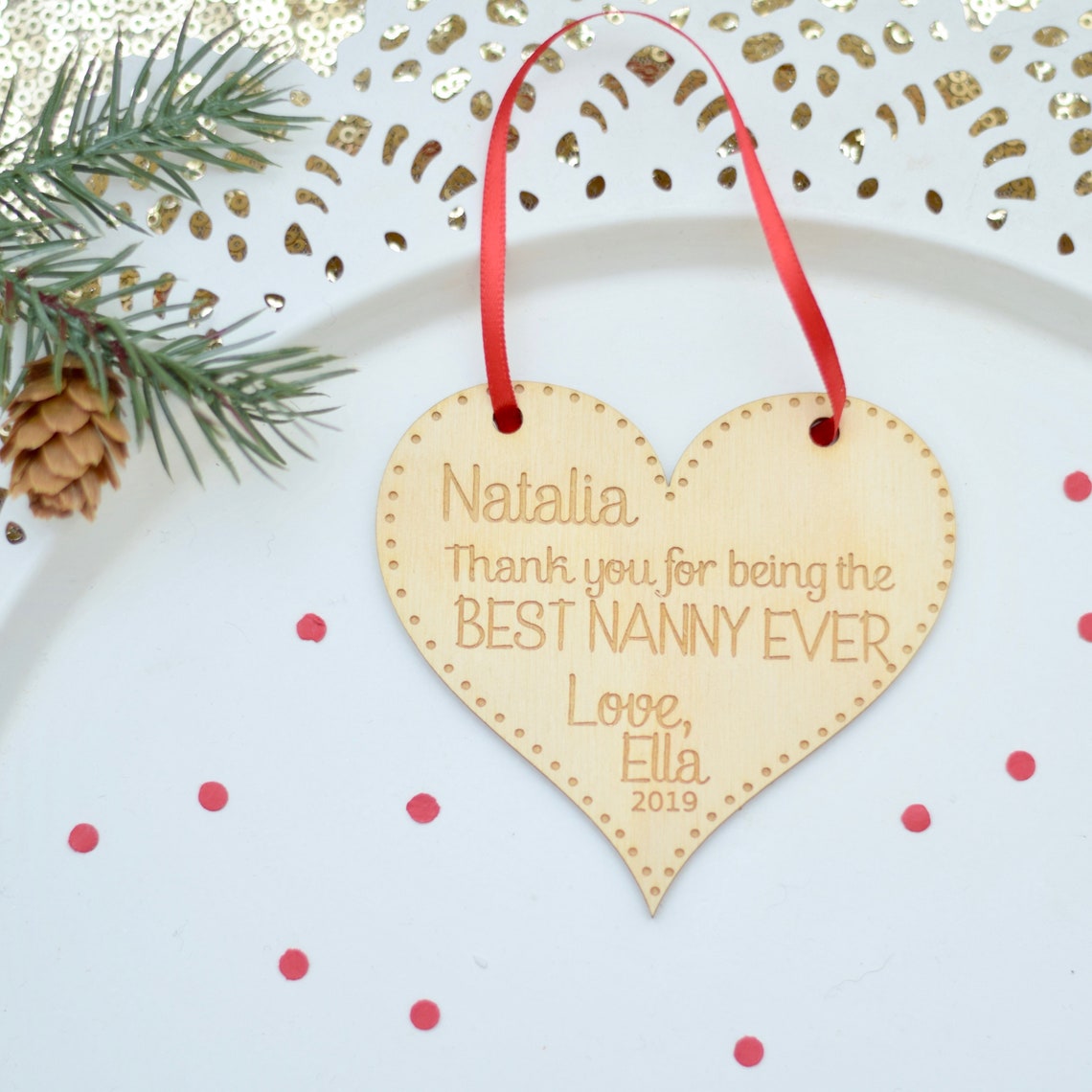 Nanny Gift Gifts for Nanny Personalized Christmas Ornament | Etsy