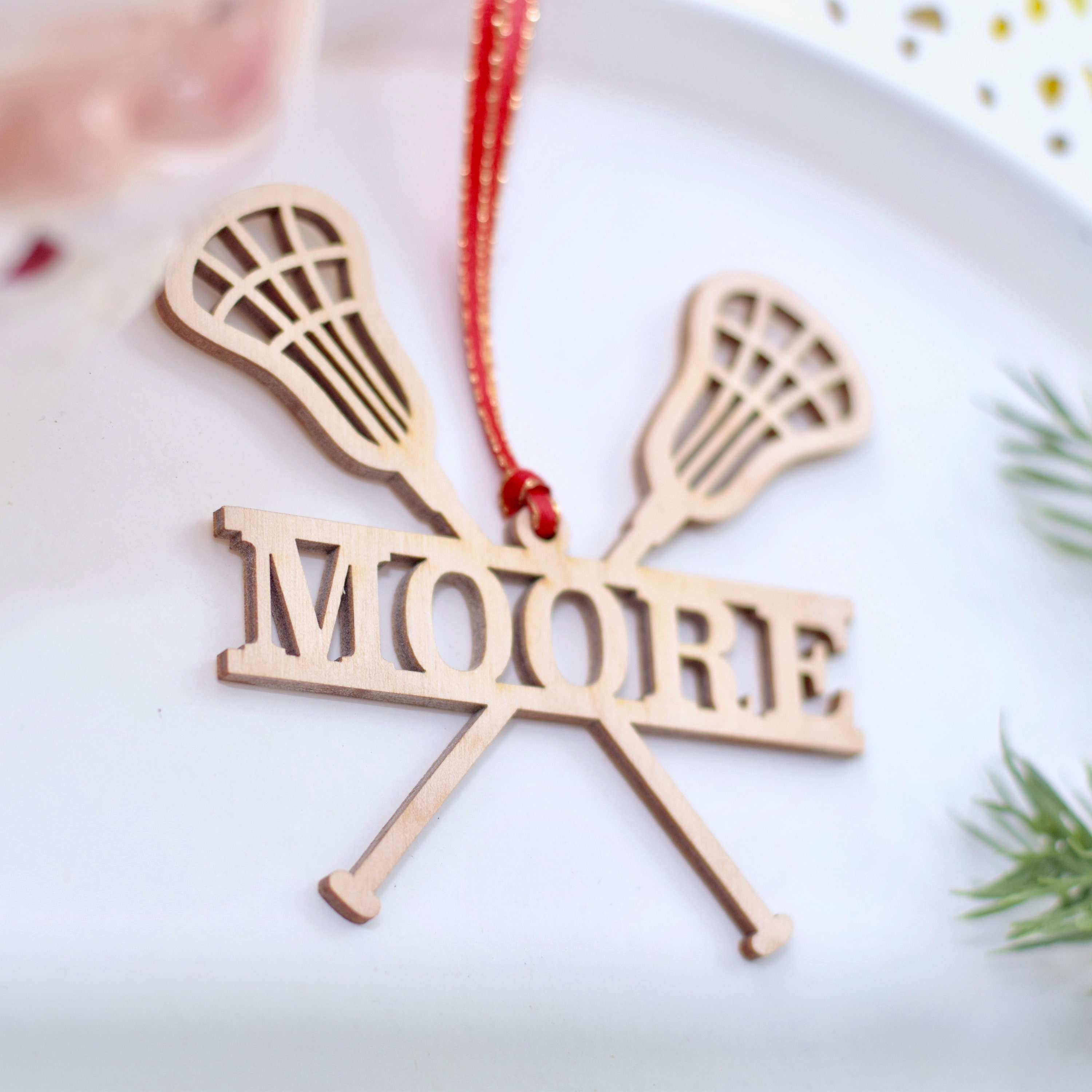 Lacrosse Ornament Lacrosse Gifts Lacrosse Player Etsy
