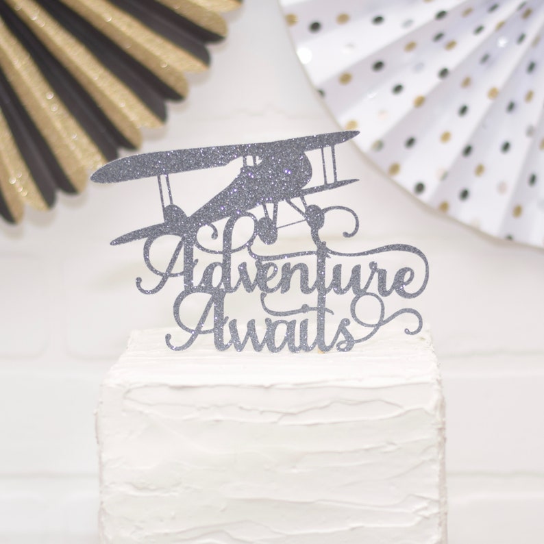 Adventure Awaits Travel Themed Baby Shower Cake Topper Etsy