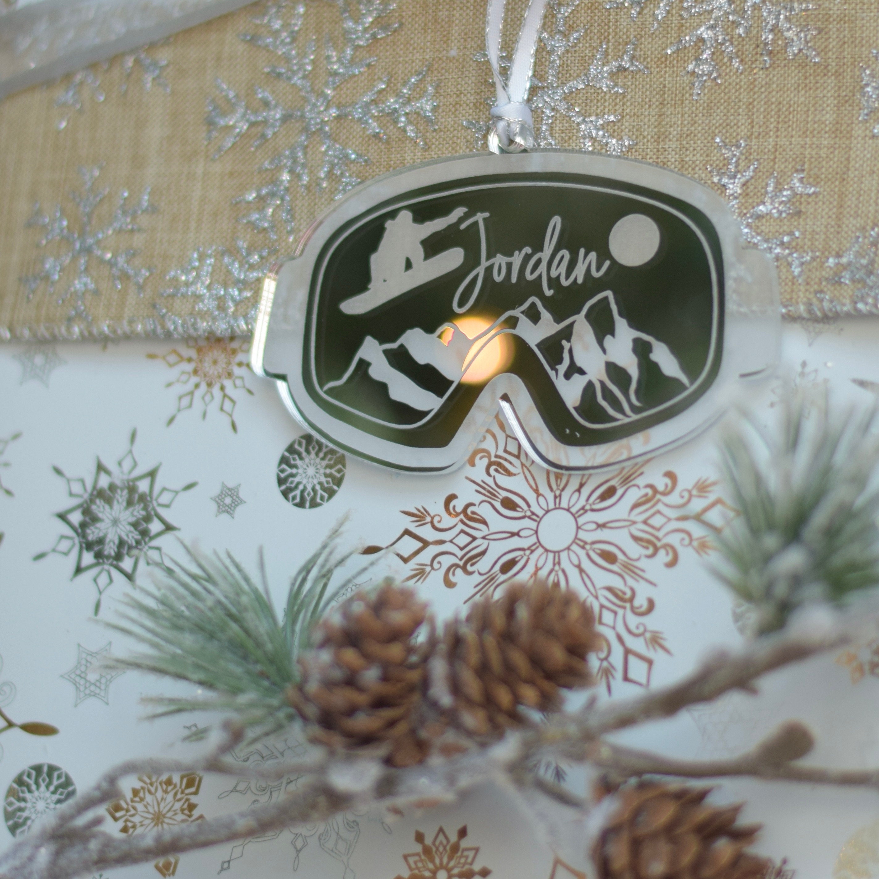 Snowboard Gifts for Him Personalized Christmas Tree Ornament Etsy