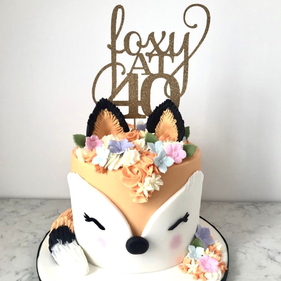 Buy 40th Birthday Cake Topper for Her Woman Foxy at 40 Online in ...