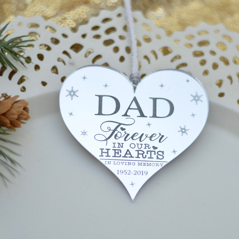 Personalized Memorial Ornaments Dad Memorial Gift Etsy