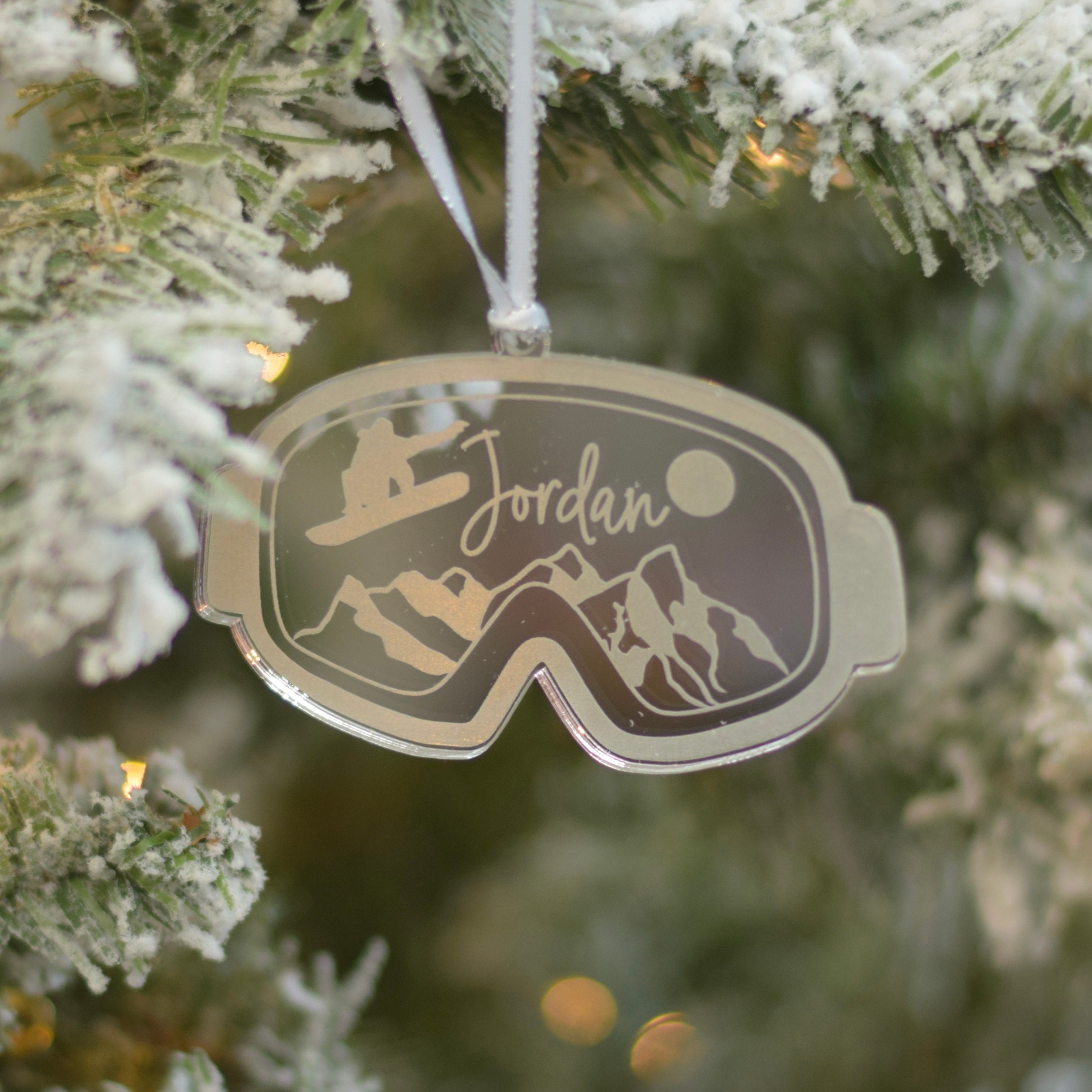 Snowboard Gifts for Him Personalized Christmas Tree Ornament Etsy