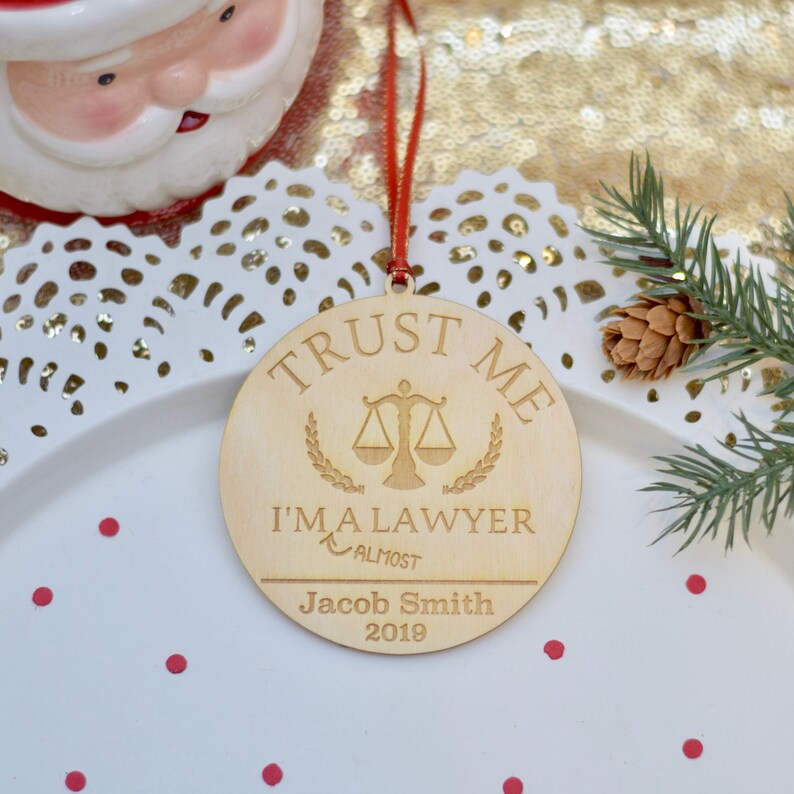 Law Student Gift Lawyer Ornament Lawyer Gift Attorney Gift Etsy