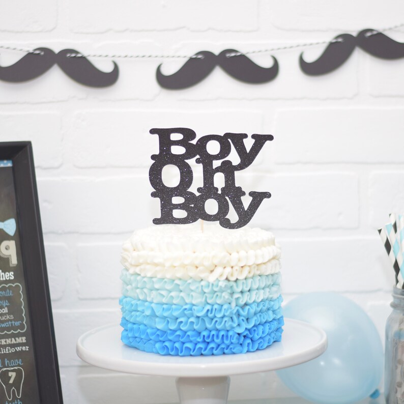 Oh Boy Cake Topper Baby Shower Cake Topper Little Man Baby Etsy