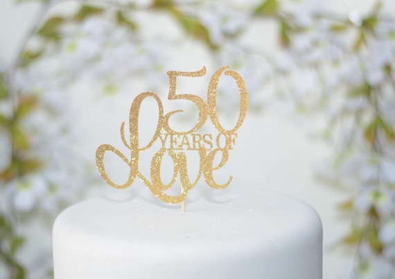 Ruby Wedding Glitter Cake Topper 40th anniversaire de mariage gâteau décoration 