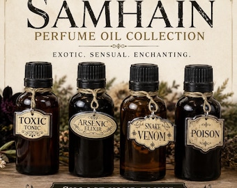 Collezione di oli profumati Samhain, oli rituali per la vigilia di Ognissanti