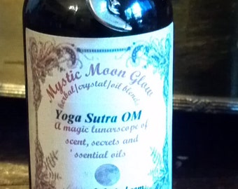 Yoga Oil, Yoga Sutra OM, Yoga Perfume Oil, Anointing Oil, Yoga Massage Oil, Reiki Anointing Oil, Sacred Oil Perfume Oil with Herbs, Crystals