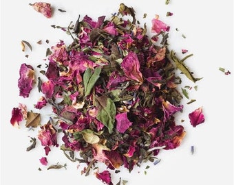 Love Potion Love Tea Blend, Herbal Tea, Natural Herbal Tea, Herbal Tea, Tea with Intention, Love Blend Red Rose, Lavender, Jasmine, Hibiscus