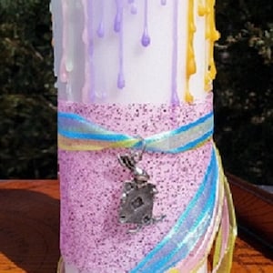 White Rabbit Candle, Easter Bunny, Alice in Wonderland, Ostara, Easter Rabbit Candle, White Hare, Spring Candle, Aromatherapy Candle, 3&quot;x 6&quot;