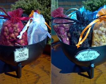 Caldero de metal negro, quemador de incienso colgante, altar de hechizos wiccanos