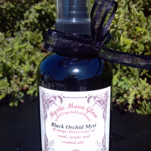 Black Orchid Bath Body Spray, Perfume Oil Mister, Anointing Aura Spray, Ritual Spray Healing Body Mist, Halloween Spray, Samhain Body Spray