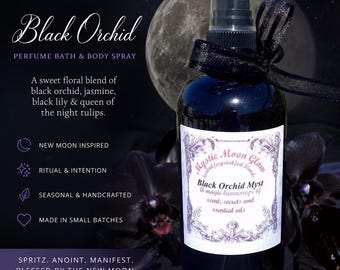 Black Orchid Perfume Oil Mister, Ritual Anointing Aura Spray