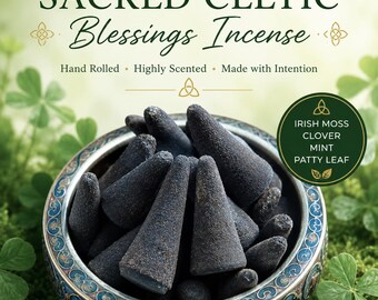 Sacred Irish Blessing Incense Cones, Celtic Aromatherapy (20 Cones)