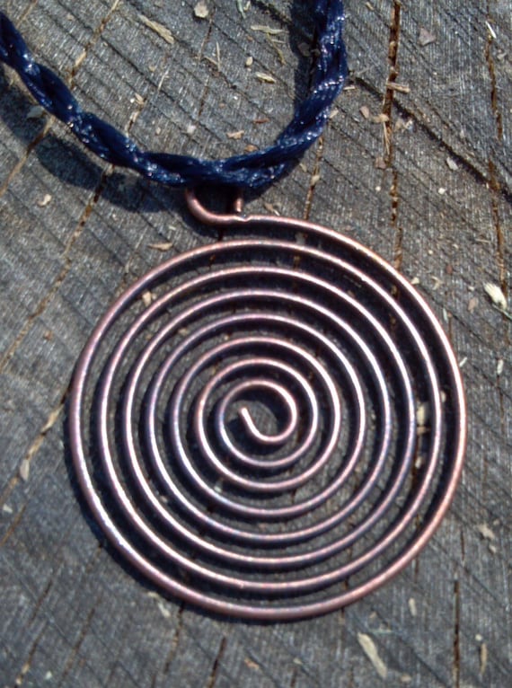 Copper Orgone Synchronizer Pendant, Energy Conductor Necklace, 16" Chord