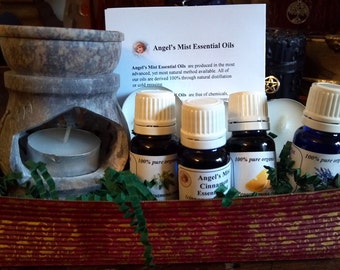 Essential Oil Sampler, Essential Oils, Essential Oils Kit, Angel's Mist Essential Oils, Aromatherapy Oils, 100% Pure Essential Oils, Oils