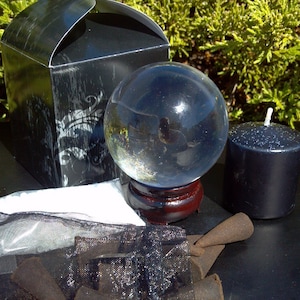 Secret Seance Ritual Kit, Crystal Ball, Samhain Altar