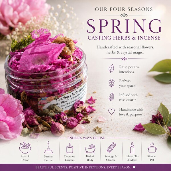 Spring Potpourri, Casting Herbs, Floral Incense, Aromatherapy Potpourri