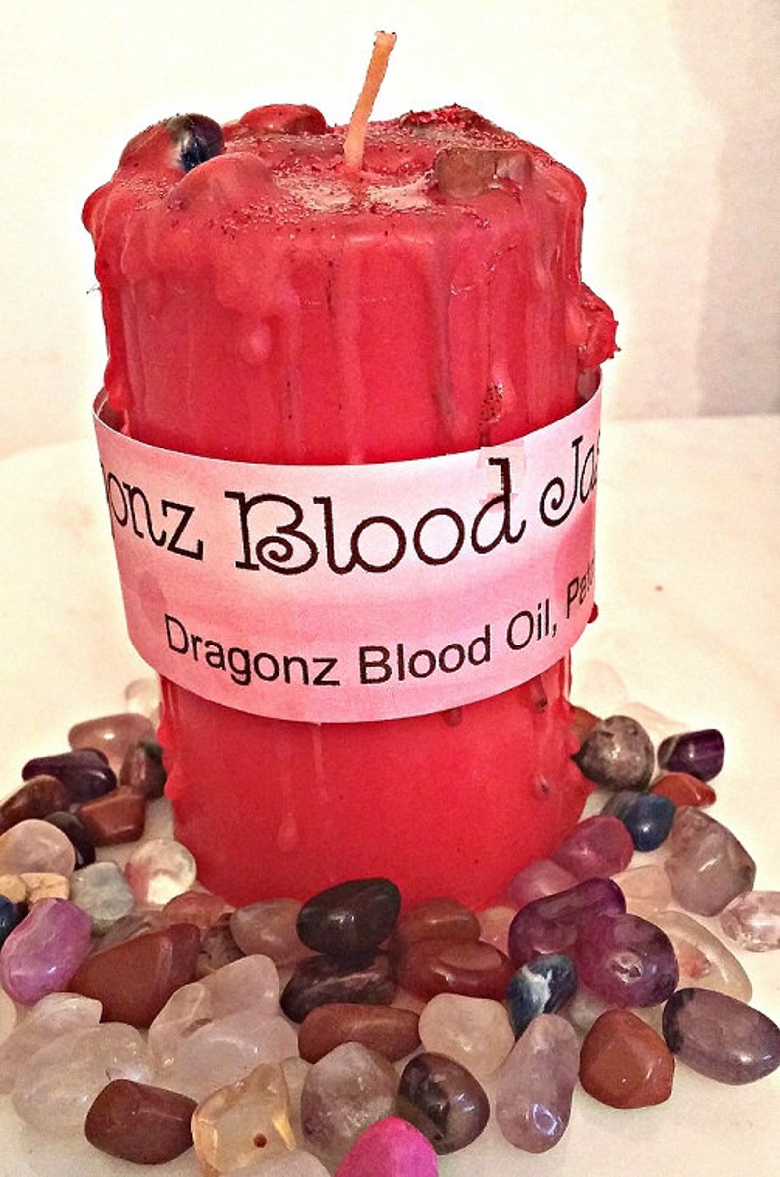 Candles With Crystals Gemstone Candles Crystal Candles Etsy
