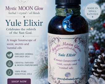 Yule Elixir Anointing Oil, Frankincense Pine Myrrh, 2oz