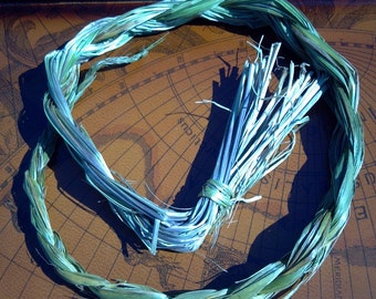 Native American Sweetgrass Braid, Smudging Incense, Spiritual Cleansing