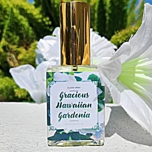Gardenia-parfum, Hawaiiaanse gardenia, Hawaiiaans parfum, Hawaiiaanse bloemen, parfumspray, bloemenspray, bloemenparfum, gracieuze gardenia
