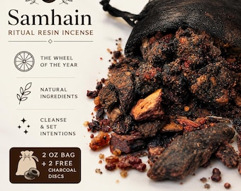 Samhain Ritual Resin Incense, Kryddnejlika, Apelsin, Patchouli (55 g)