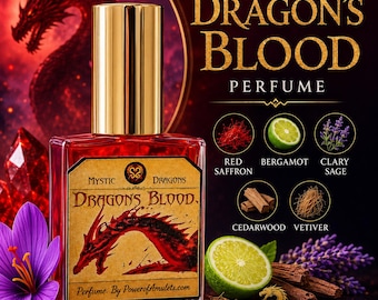 Perfume Dragon's Blood, de inspiración celta, con aroma a azafrán picante.