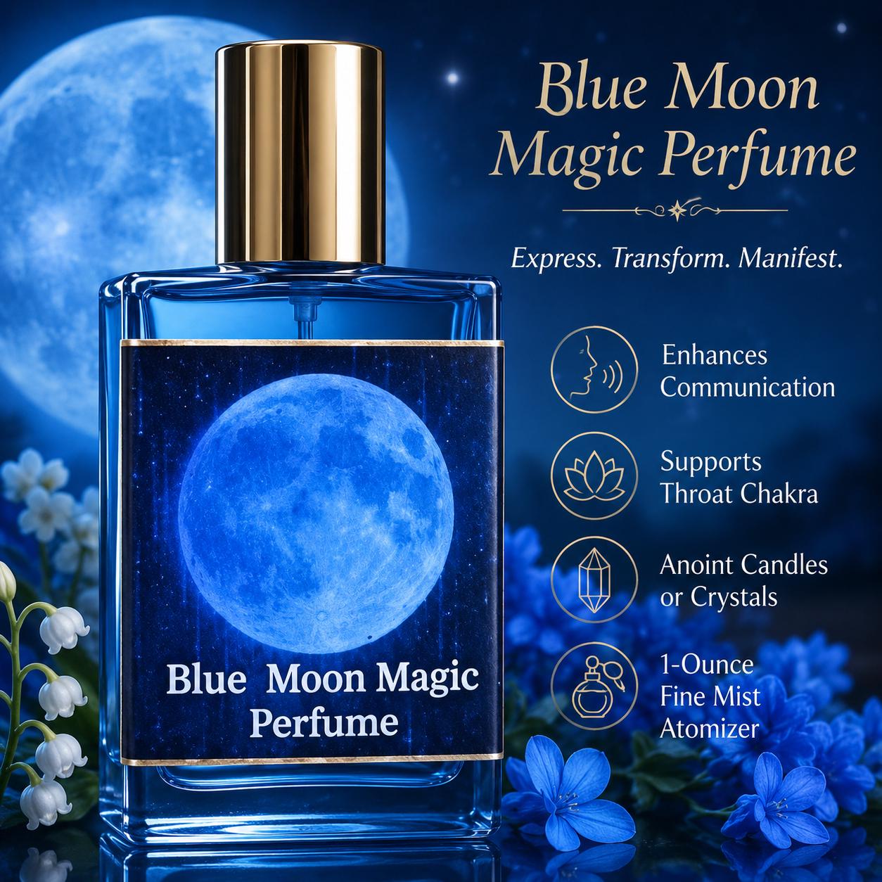 香水(ユニセックス) BLUE MOON Blue Moon Magic Perfume, Jasmine Bellflower Scent, 1-ounce - Etsy