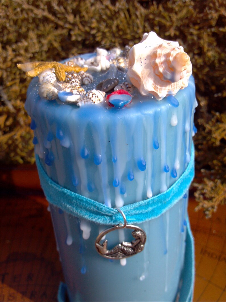 Mermaid Candle Mermaid Jewelry Mermaid Pendant Scented Etsy
