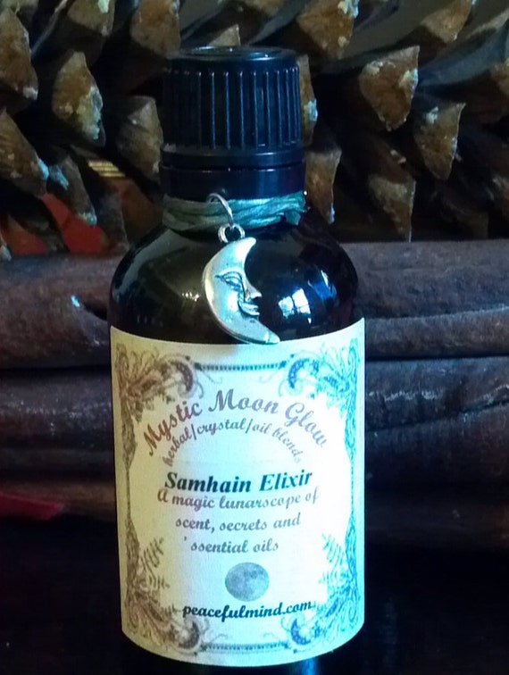 Samhain Ritual Oil, Herbal Crystal Infusion, All Hallow's Eve