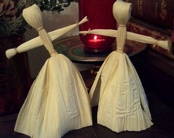 Juego de muñecos de maíz hechos a mano, muñecos de bendición de la cosecha