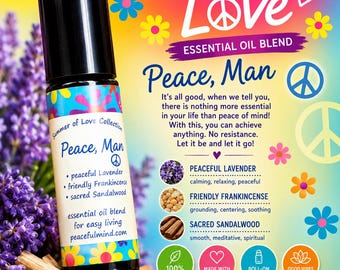 Peace Man, Essential Oil Blends, Summer of Love Oil Blends, Perfume Oil