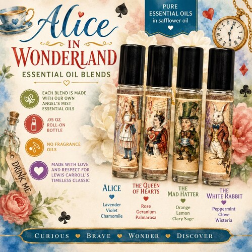 Mélange d'huiles essentielles Alice au pays des merveilles, parfum roll-on