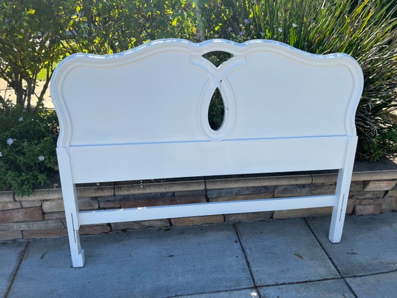 White sale french headboard