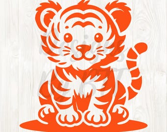 赤ちゃんトラの svg、赤ちゃんトラの png、赤ちゃんトラのクリップアート、トラの子の svg、トラの子の png、かわいいトラの svg、かわいいトラの png、かわいいトラのクリップアートのベクター