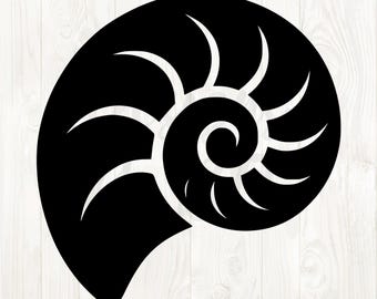 seashell silhouette svg, seashell svg, seashell png, seashell clipart, seashell vector, seashell digital download, simple seashell svg, png