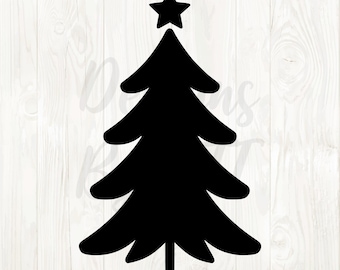 Silueta navideña en SVG, silueta de árboles de Navidad en PNG, contorno de árbol de Navidad en SVG, imagen de contorno de árbol de Navidad, descarga de árbol de Navidad