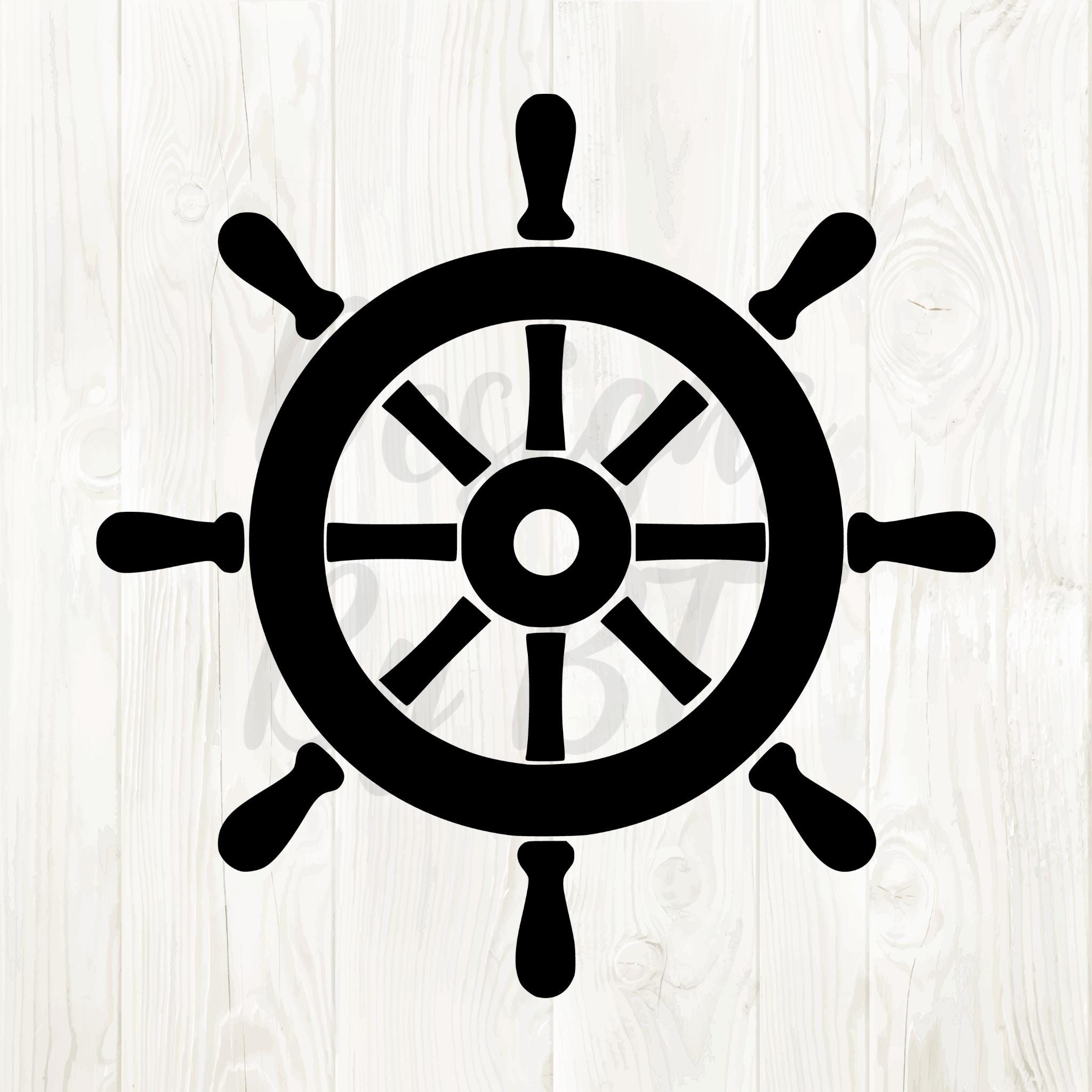 erreinge Sticker Ancora Barca Nave MOTOSCAFO Adesivo Sagomato in PVC per Decalcomania Parete Murale Auto Moto Casco Camper Laptop - cm 10