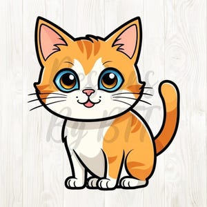 kat clipart png, kat png-ontwerp, schattige kat clipart, kat png clipart, schattige kat png, kat clip art kawaii, kat digitale download, cartoon kat png