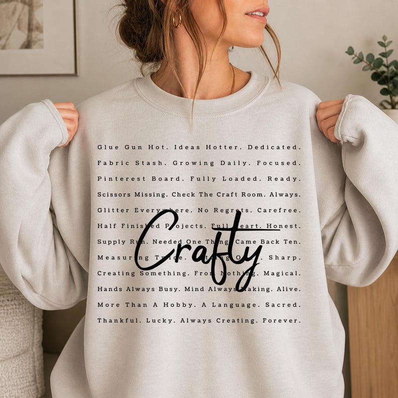 Crafty PNG SVG, Craft Lover Shirt Sublimation Design, Crafter Gift ...