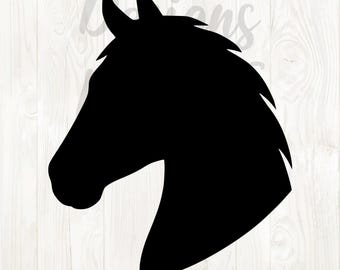 Pferdekopf Silhouette svg png, Pferdekopf Silhouette, Pferdekopf digitaler Download, Pferdekopf Vektor, Pferdekopf Umriss, Pferdekopf Bild