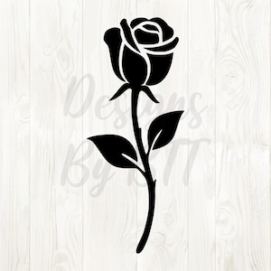 rose with stem svg, rose png download, rose vector png svg, rose digital download, simple rose outline, rose design, rose clipart png, roses