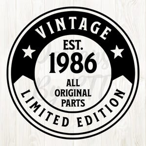 1986 svg png, 1986 svg, 1986 png, 1986 clip art, 1986 birthday svg, 1986 birthday png, 1986 svg file, est 1986 svg, born in 1986 svg, 1986