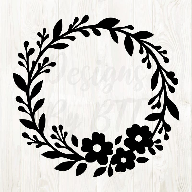 Large Floral Outline Png - Etsy